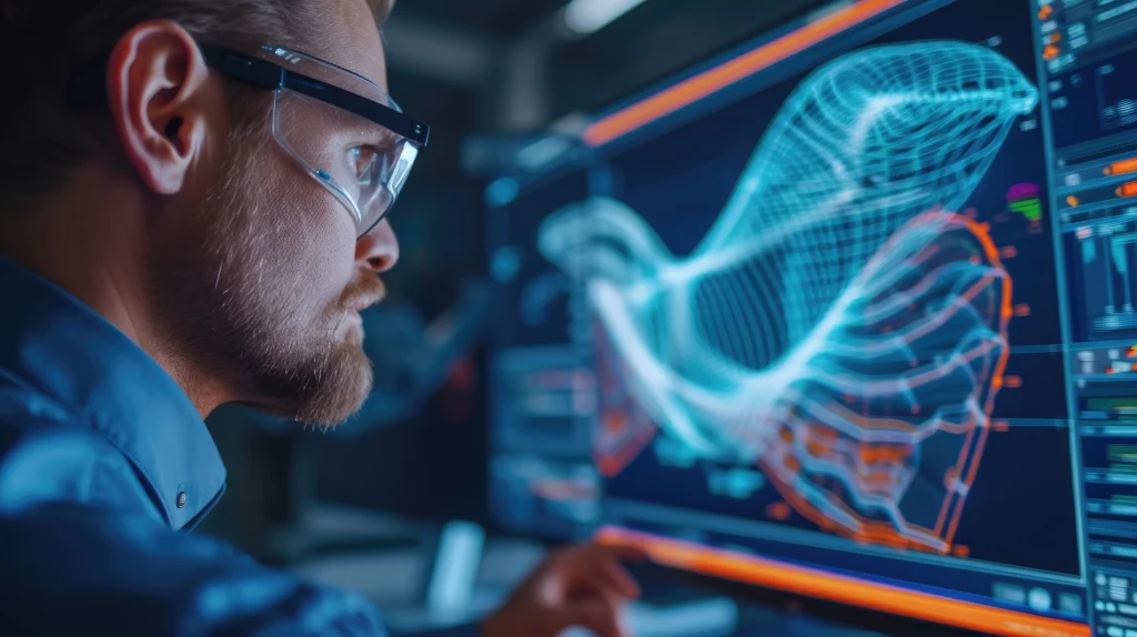 expert sitting in front of pc, IoT, industry